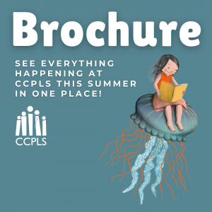 Brochure (see everything happening at CCPLS this summer in one place) girl on jellyfish