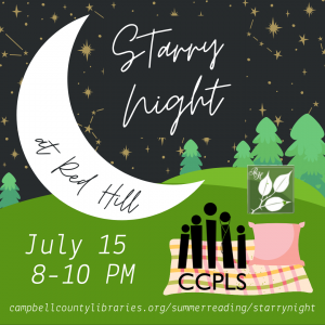 Click here to learn more about Starry Night at Red Hill on July 15 from 8-10 PM.