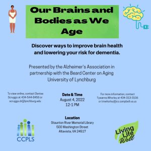 graphic for Our Brains and Bodies as We Age