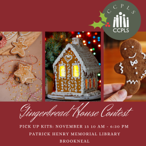 graphic for Gingerbread House Decorating Contest