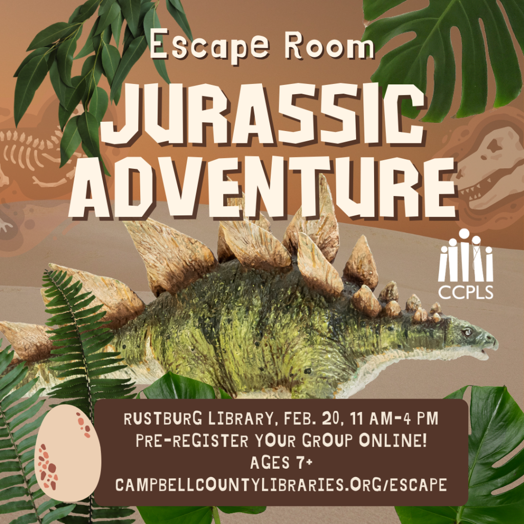 Click here to sign up for the Jurassic Adventure Escape Room!