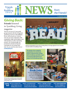 Rustburg Friends of the Library Quarter 1 2023 Newsletter Image Preview.
