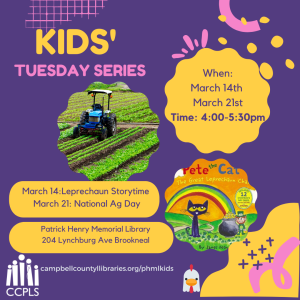graphic for PHML Tuesday Kids' Series March 2023