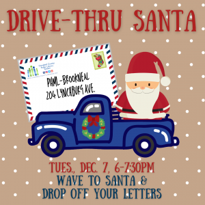 Drive Thru Santa PHML December 7th 6-7:30pm