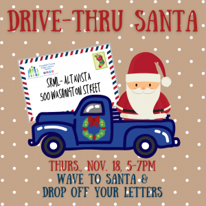 Drive Thru Santa Thursday, November 8th 5-7pm