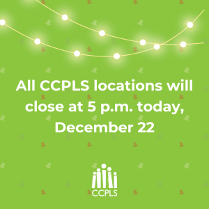 graphic for closing at 5 p.m. on December 22