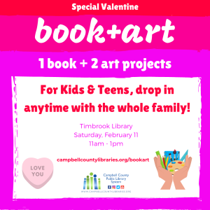 Valentine book + art - Timbrook @ Timbrook Library