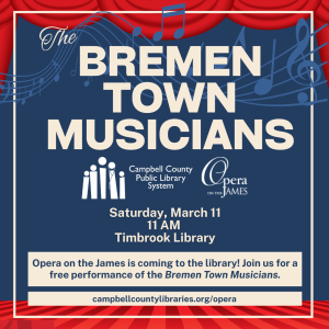 Opera On the James: The Bremen Town Musicians - Timbrook @ Timbrook Library