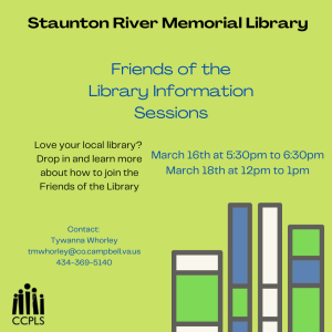 graphic for FOL SRML info sessions
