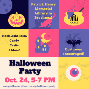 Halloween Party- October 24 5-7Pm