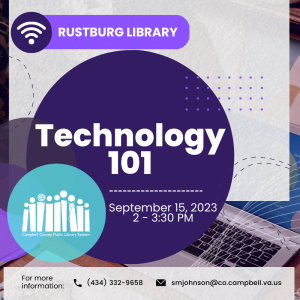 Technology 101 - Rustburg @ Rustburg Library