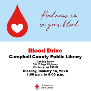 graphic for American Red Cross Blood Drive Jan 2024