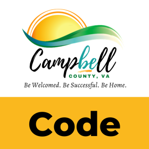 Logo for Campbell County, with text "Code"