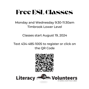 Free Adult English Classes - Timbrook @ Timbrook Library