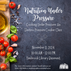 Nutrition Under Pressure - Timbrook @ Timbrook Library