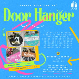 Spring Door Hanger Paint Class - Rustburg @ Rustburg Library