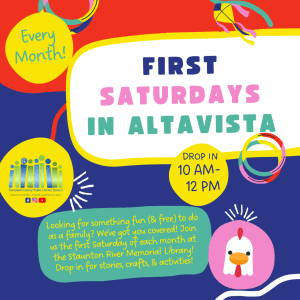 graphic for First Saturdays in Altavista
