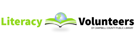 Logo for Literacy Volunteers of Campbell County Public Library