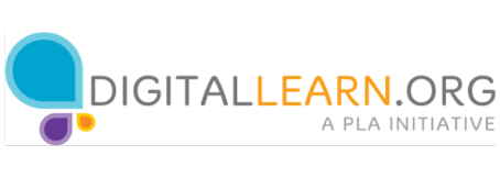 Logo for DigitalLearn.org, a PLA initiative