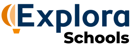 Logo for Explora with text "Schools"