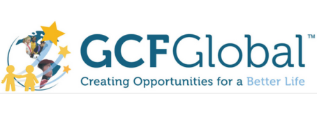 Logo for GCFGlobal with text "Creating Opportunities for a Better Life"