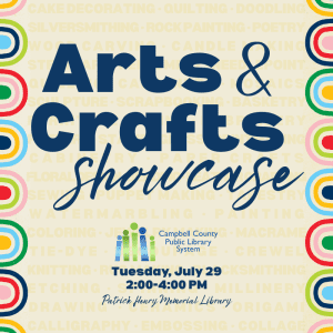graphic for Arts & Crafts Showcase July 29 2025