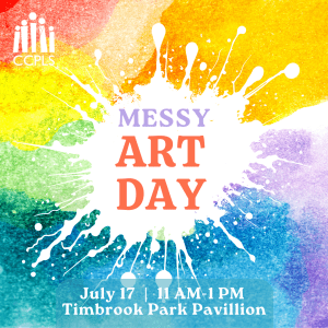graphic for Messy Art Day July 17 2025