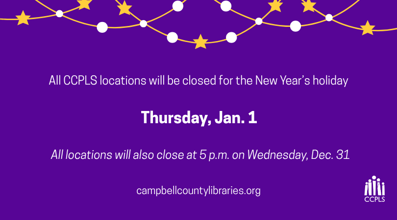 graphic for CCPLS New Year's closing 2026