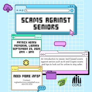 graphic for Scams Against Seniors September 23 2025