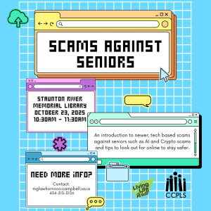 graphic for Scams Against Seniors Oct. 2025 SRML