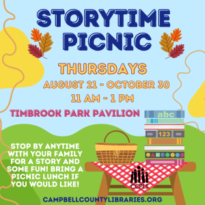 graphic for Storytime Picnic fall 2025