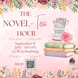 graphic for The Novel-Tea Hour Sept. 12 2025