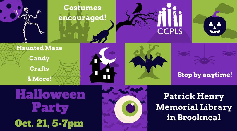 graphic for Halloween Party Oct. 21 2025