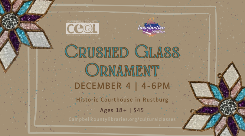 graphic for Crushed Glass Ornaments class on December 4 2025