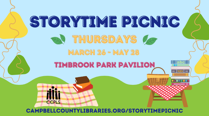 graphic for Storytime Picnic March 26 through May 28 2026