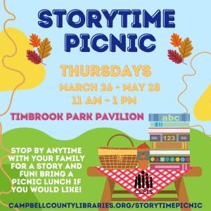 graphic for Storytime Picnic March 26 - May 28 2026