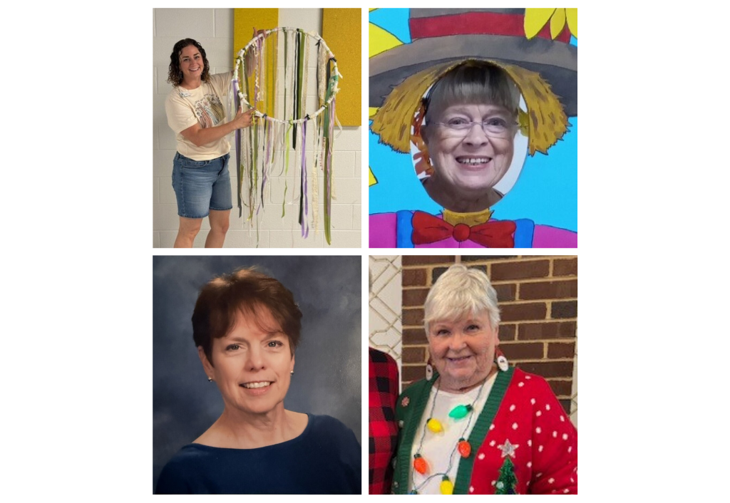 Pictures of four people in the E&E department.