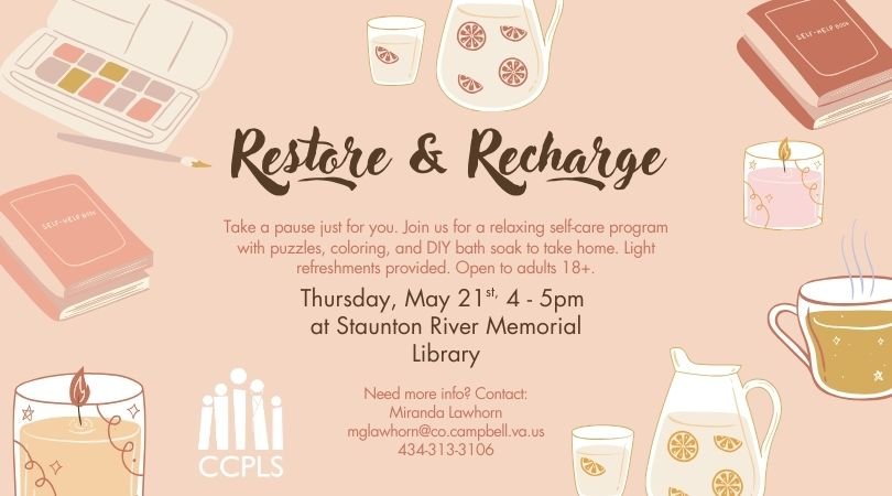 graphic for Restore & Recharge on May 21 2026