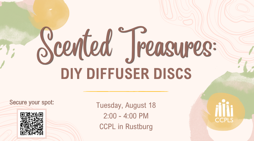 graphic for Scented Treasures: DIY Diffuser Discs on August 18 2026